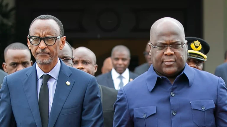 Paul Kagame lors d’une prise de parole où il évoque les minerais de la RDC.