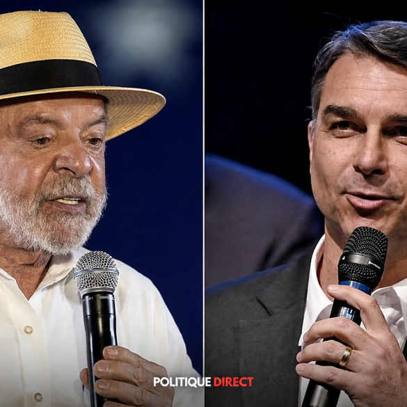 Lula conserve la première place dans les sondages, mais Flávio Bolsonaro réduit progressivement l’écart.