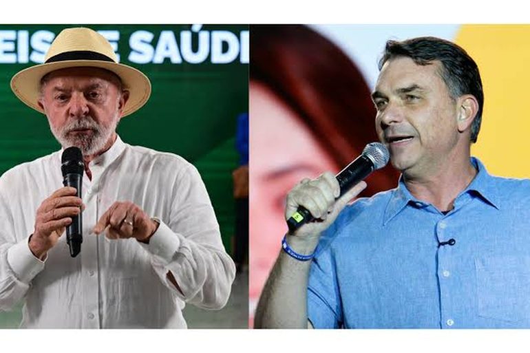 Lula reste devant Flávio Bolsonaro, mais l’écart demeure limité dans un scénario de second tour.