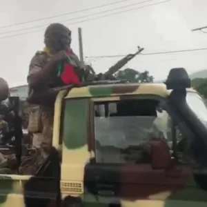 Armée malienne dans les rues de Bamako lors du coup d’État de 2020