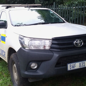 Véhicule Toyota Hilux du South African Police Service en Afrique du Sud.