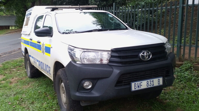 Véhicule Toyota Hilux du South African Police Service en Afrique du Sud.