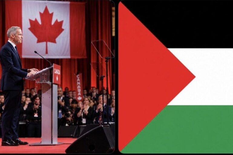 Visuel associant le Canada et la Palestine dans une publication sur une aide de 100 millions de dollars