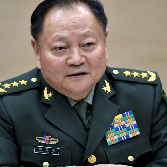 Le général chinois Zhang Youxia lors d’une réunion à Moscou en décembre 2017.