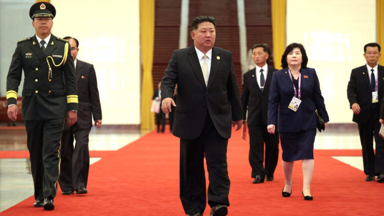 Kim Jong-un lors d’une rencontre officielle à Pékin en septembre 2025.