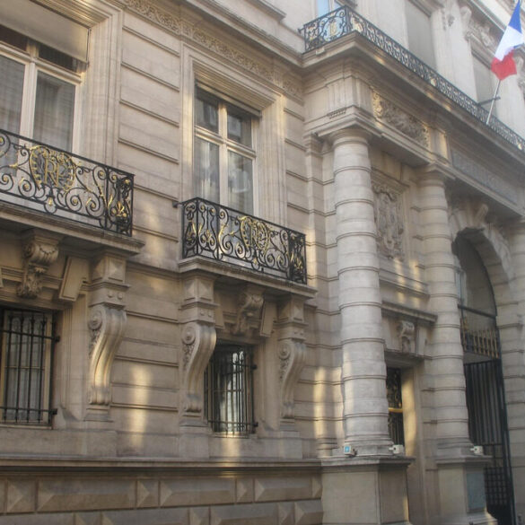 Façade de la Cour des comptes, rue Cambon à Paris.