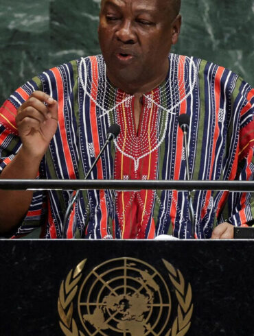 Le président ghanéen John Dramani Mahama lors d’un déplacement international.