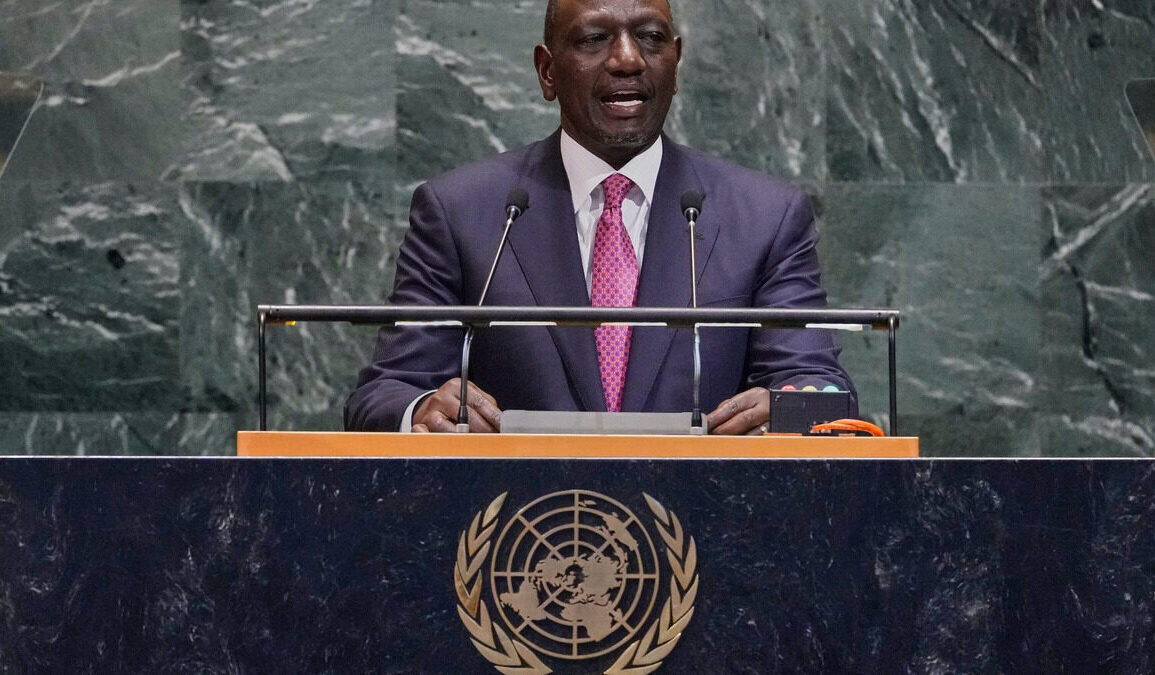 Le président kényan William Ruto à l’Assemblée générale des Nations unies lors d’une précédente session.