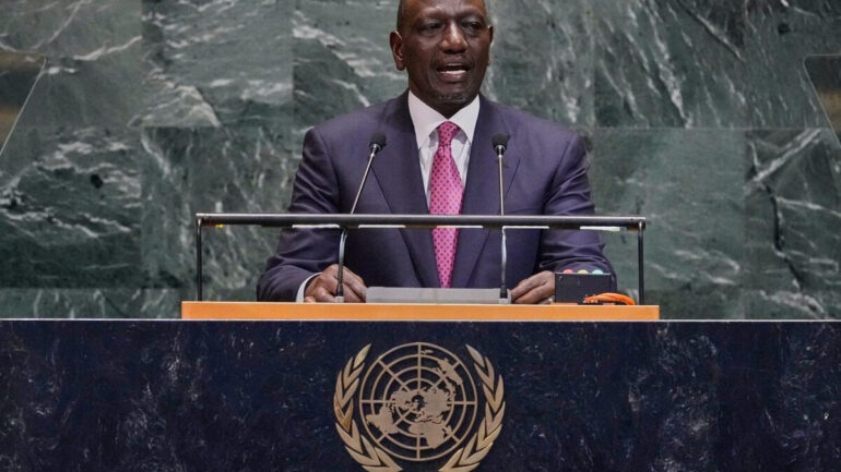 Le président kényan William Ruto à l’Assemblée générale des Nations unies lors d’une précédente session.