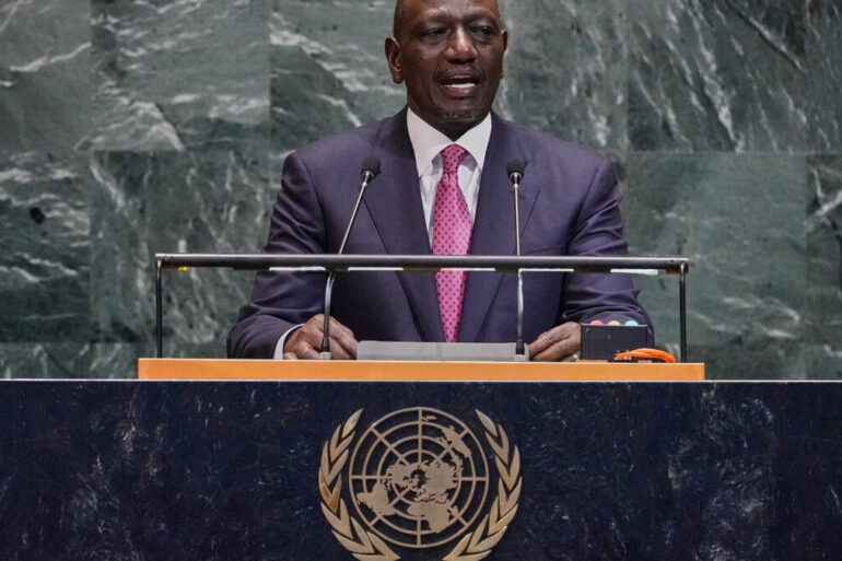Le président kényan William Ruto à l’Assemblée générale des Nations unies lors d’une précédente session.