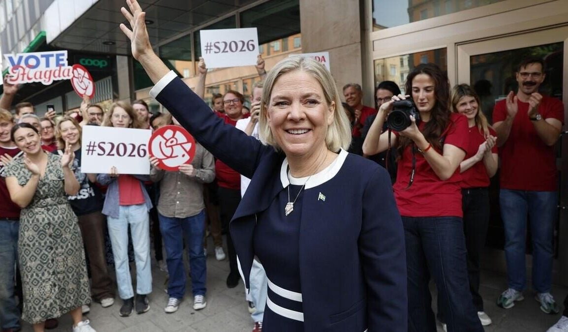 Magdalena Andersson a mené la campagne des sociaux-démocrates lors des législatives suédoises de 2026.