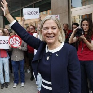 Magdalena Andersson a mené la campagne des sociaux-démocrates lors des législatives suédoises de 2026.
