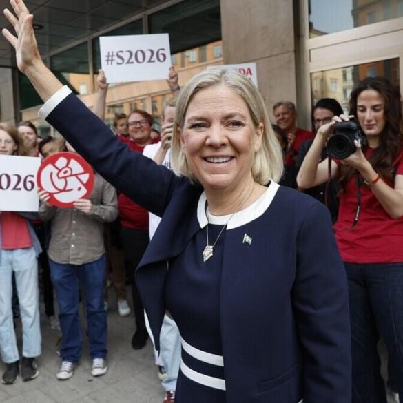 Magdalena Andersson a mené la campagne des sociaux-démocrates lors des législatives suédoises de 2026.