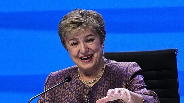 Kristalina Georgieva prend la parole lors des réunions du FMI et de la Banque mondiale, à Bangkok, le 14 octobre 2026.