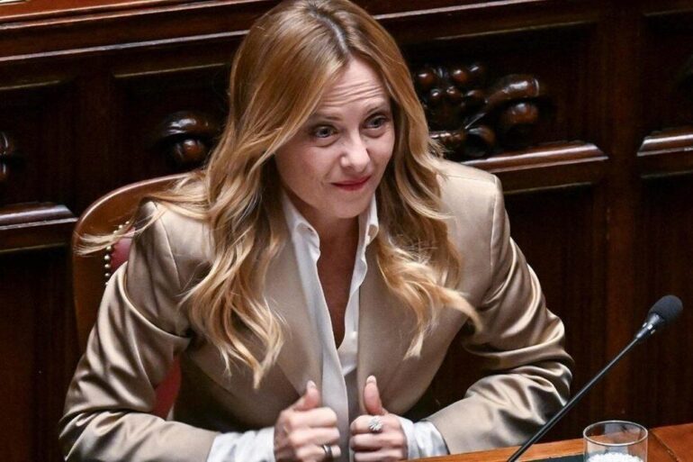 La Première ministre italienne Giorgia Meloni s’exprime devant le Parlement à Rome, le 14 octobre 2026.