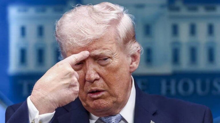 Donald Trump, président des États-Unis et figure très présente dans les contenus de campagne des midterms.