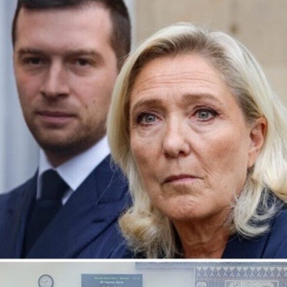 Jordan Bardella et Marine Le Pen lors d’une apparition publique