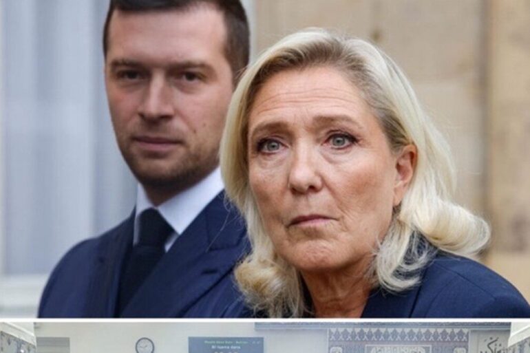 Jordan Bardella et Marine Le Pen lors d’une apparition publique
