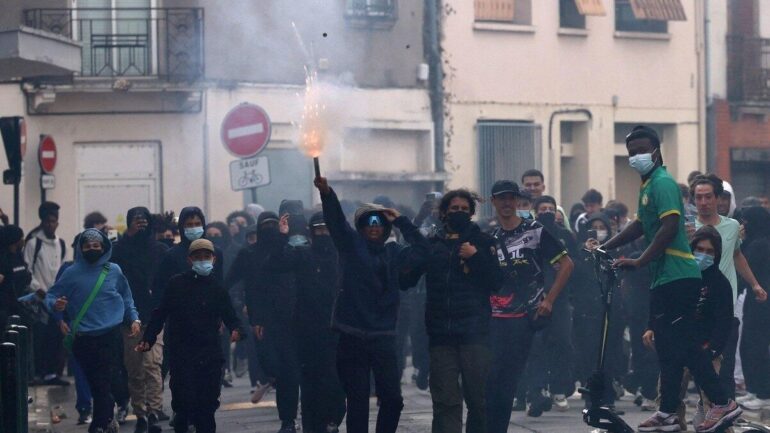 Manifestants lors d’une mobilisation de rue
