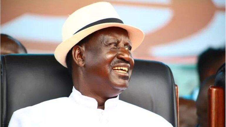 Raila Odinga lors d’une apparition publique au Kenya