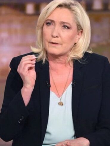 Marine Le Pen lors d’une intervention télévisée.