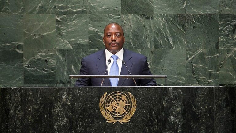 Joseph Kabila lors d’un discours international