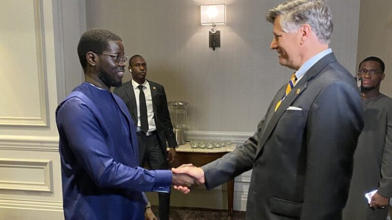 Bassirou Diomaye Faye lors d’une rencontre officielle