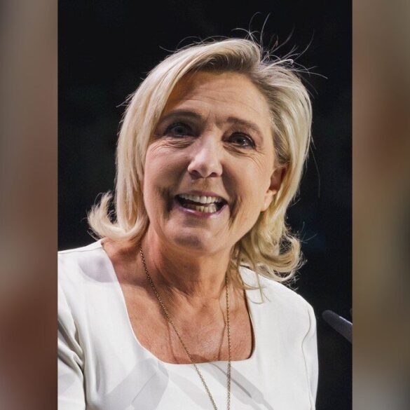 Marine Le Pen, opposante à un accord immédiat sur la contribution française au budget européen.